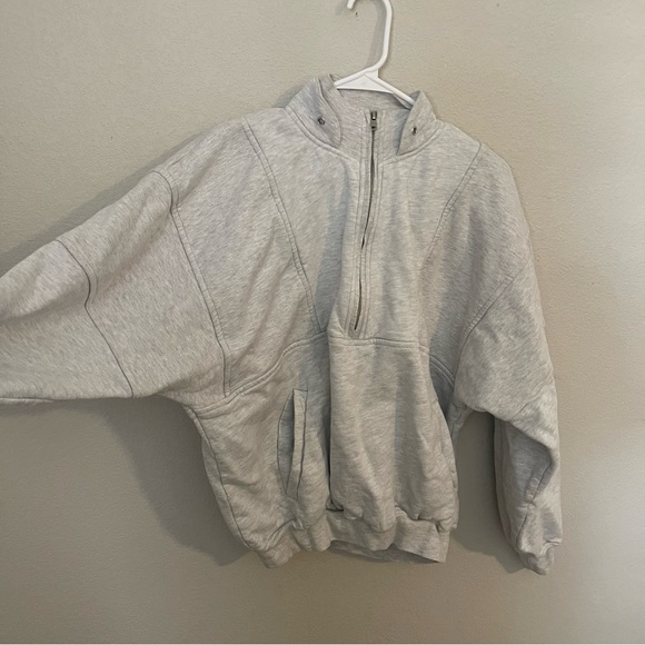 JOAH BROWN RETRO HALF ZIP SAHARA FRENCH TERRY SWEATSHIRT - Picture 3 of 13